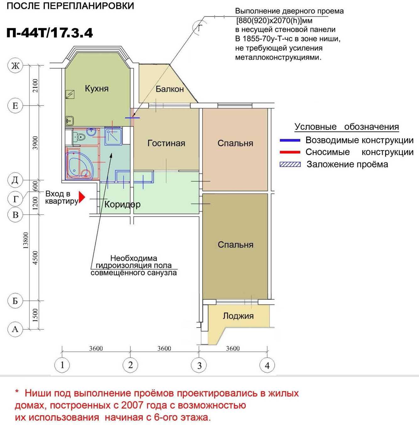 Перепланировка п44т: 10 удачных вариантов перепланировки двушки