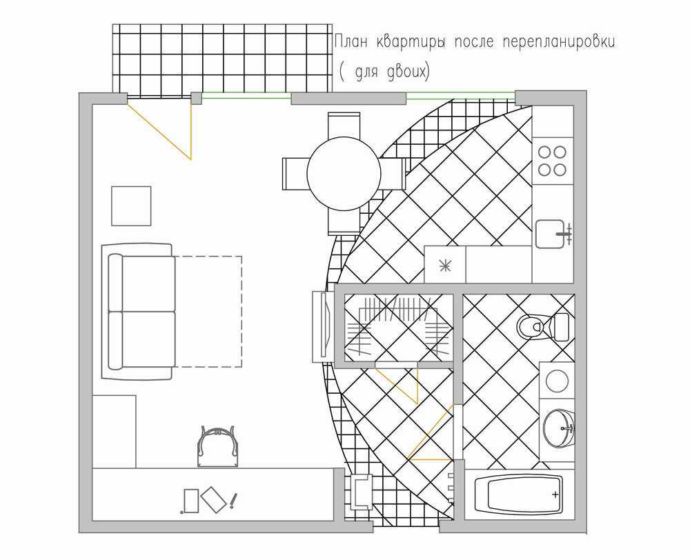 В зависимости от расположения окон дизайнеры предлагают разные варианты планировок для одной площади