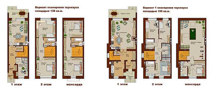 Дизайн таунхауса: 155+ (фото) проектов для современного интерьера