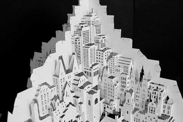 Сложная и восхитительная трехмерная бумажная архитектура кристины лихан | идеи 2024