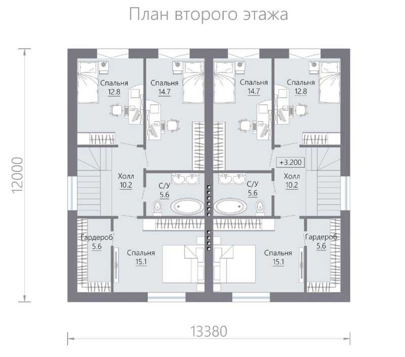 Планировки таунхаусов и дуплексов — варианты проектов для таунхаусов на 2 семьи