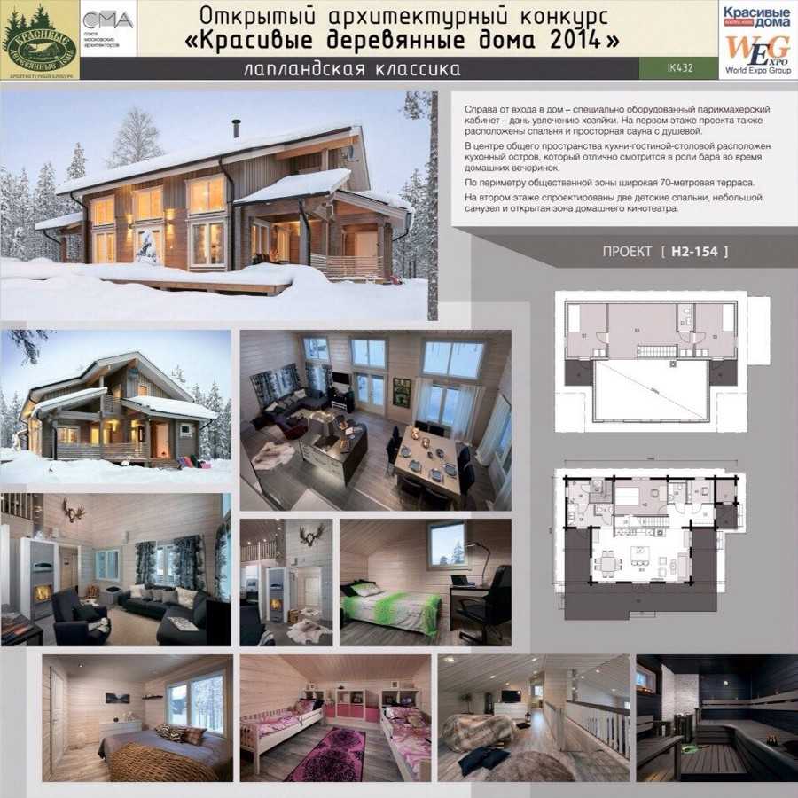 Красивый дом из дерева